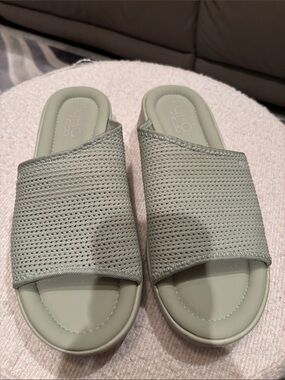 Ryka Women's Slide Sandals in Sage Green